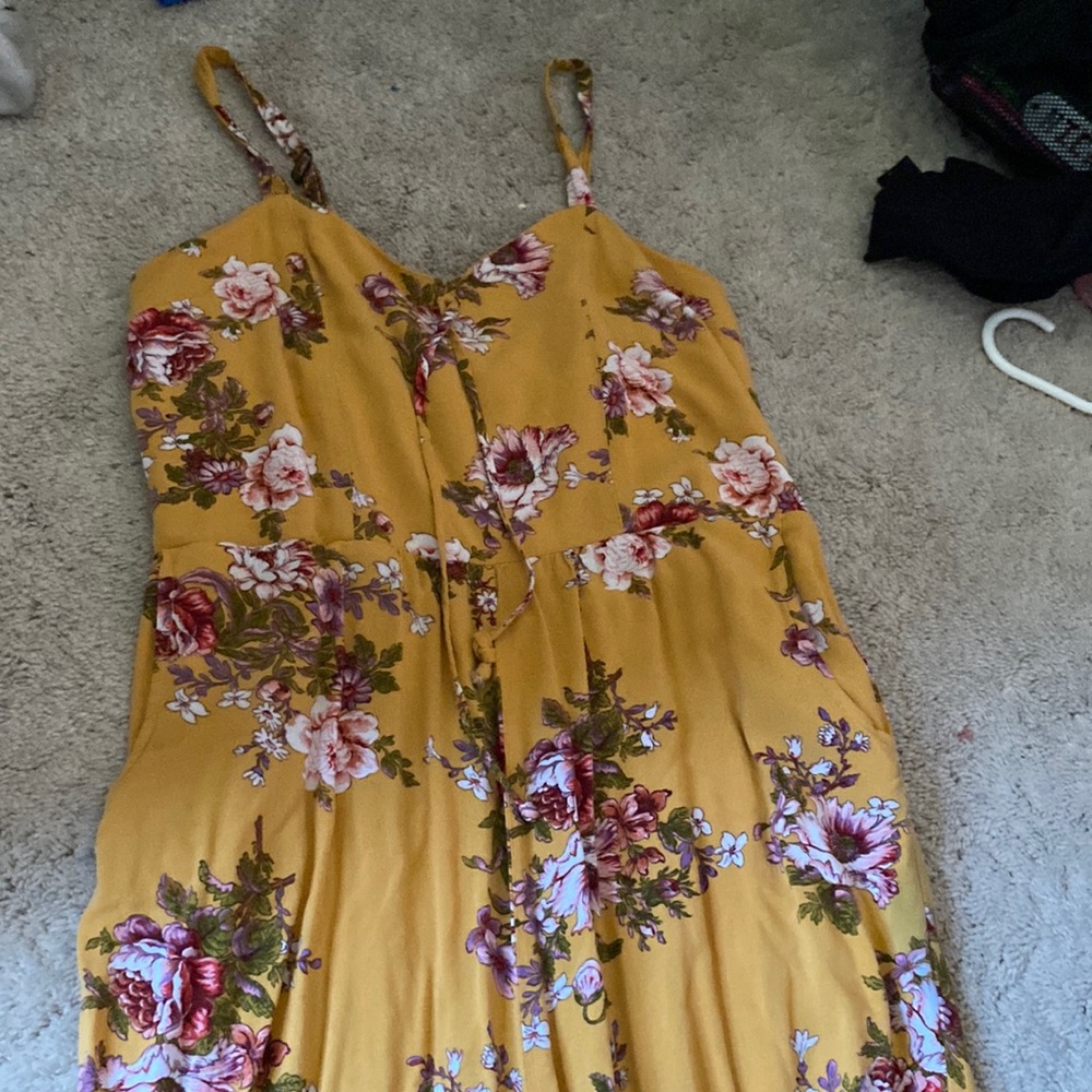 Xhilaration Yellow Floral Romper